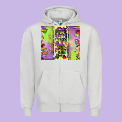 Teacher Mardi Gras Zipper Hoodie Designed By Cowgirlartshop