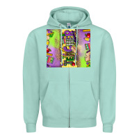 Seafoam teacher mardi gras Zipper Hoodie - CowGirlArtShop