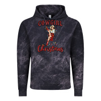 Cloud Black cowgirl christmas Vintage Hoodie - MaliasSmallBusiness
