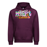 Mauve Wine Happy Easter Urban Hoodie - CowhideDigitalArt