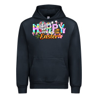 Navy Happy Easter Urban Hoodie - CowhideDigitalArt