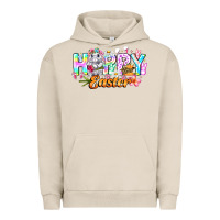 Pigment French Oak Happy Easter Urban Hoodie - CowhideDigitalArt
