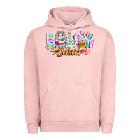Pigment Salmon Happy Easter Urban Hoodie - CowhideDigitalArt