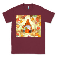 Burgundy fall gnome Classic Tee - MaliasSmallBusiness