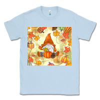 Dusty Blue fall gnome Classic Tee - MaliasSmallBusiness