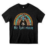 Black he has risen rainbow Heavy Core Tee - AdoDesignShop