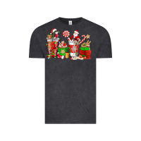 Vintage Black Santa coffee cups Vintage Tee - NancyCooperArtShop