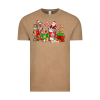 Vintage Coffee Santa coffee cups Vintage Tee - NancyCooperArtShop