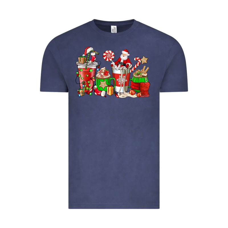 Santa Coffee Cups Vintage Tee by NancyCooperArtShop | Teevron