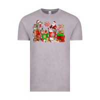 Vintage Zinc Santa coffee cups Vintage Tee - NancyCooperArtShop