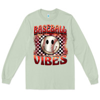 Matcha baseball vibes smiley face Long Sleeve Tee - BarkalooDesign