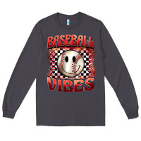 Smoke baseball vibes smiley face Long Sleeve Tee - BarkalooDesign