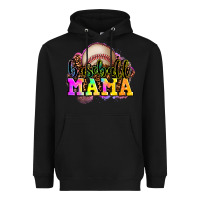 Black baseball mama Heavyweight Hoodie - OliviaCreatesArt
