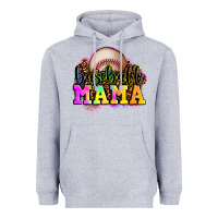 Heather Grey baseball mama Heavyweight Hoodie - OliviaCreatesArt