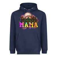 Navy baseball mama Heavyweight Hoodie - OliviaCreatesArt