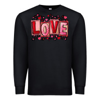 Black Valentine's Day love Premium Sweatshirt - FaDigitalArtStudio