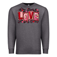Charcoal Heather Valentine's Day love Premium Sweatshirt - FaDigitalArtStudio
