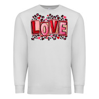 Dove Grey Valentine's Day love Premium Sweatshirt - FaDigitalArtStudio