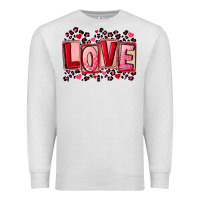 Oatmeal Heather Valentine's Day love Premium Sweatshirt - FaDigitalArtStudio