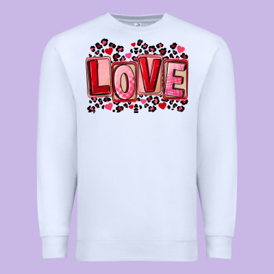 Valentine's Day Love Premium Sweatshirt Designed By Fadigitalartstudio
