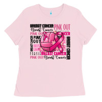 Bubblegum Pink volleyball pink out breast cancer Ladies Tee - RanaPortraitStore