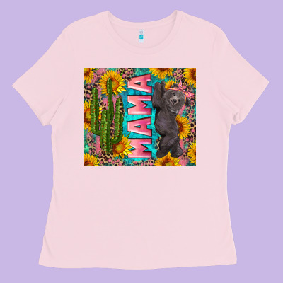 Western Mama With Baby Bear Ladies Tee Designed By Artiststas