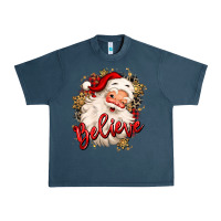 Midnight Navy believe christmas santa claus Urban Heavy Tee - MaliasSmallBusiness