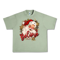 Oil Green believe christmas santa claus Urban Heavy Tee - MaliasSmallBusiness