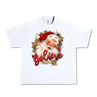White believe christmas santa claus Urban Heavy Tee - MaliasSmallBusiness