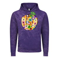 Cloud Purple colorful flora apple teacher Vintage Hoodie - NancyCooperArtShop