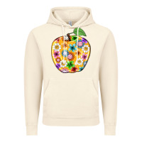 Vintage Artic colorful flora apple teacher Vintage Hoodie - NancyCooperArtShop