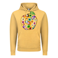 Vintage Mustard colorful flora apple teacher Vintage Hoodie - NancyCooperArtShop