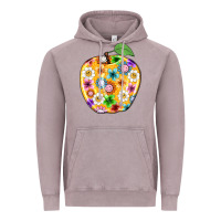 Vintage Zinc colorful flora apple teacher Vintage Hoodie - NancyCooperArtShop