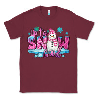 Burgundy up to snow good pink christmas winter snowman Classic Tee - MaliasSmallBusiness