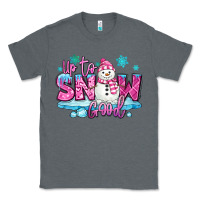 Charcoal Heather up to snow good pink christmas winter snowman Classic Tee - MaliasSmallBusiness