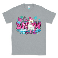 Heather Grey up to snow good pink christmas winter snowman Classic Tee - MaliasSmallBusiness