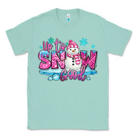 Seafoam up to snow good pink christmas winter snowman Classic Tee - MaliasSmallBusiness