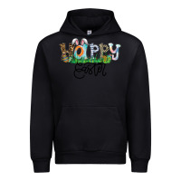 Black Happy Easter Urban Hoodie - CowhideDigitalArt