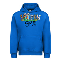 Cobalt Happy Easter Urban Hoodie - CowhideDigitalArt