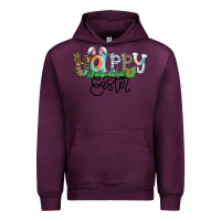 Mauve Wine Happy Easter Urban Hoodie - CowhideDigitalArt