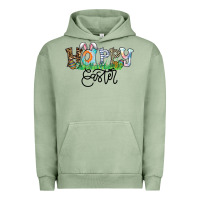 Pigment Oil Green Happy Easter Urban Hoodie - CowhideDigitalArt