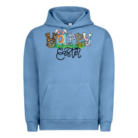 Pigment Pebble Blue Happy Easter Urban Hoodie - CowhideDigitalArt