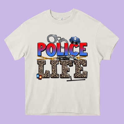 Police Life Heavy Core Tee Designed By Adodesignshop