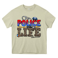 Mossy police life Heavy Core Tee - AdoDesignShop