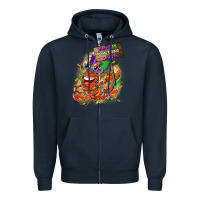 Navy throw me something mister Zipper Hoodie - CowGirlArtShop