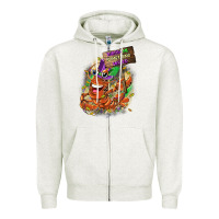 Oatmeal Heather throw me something mister Zipper Hoodie - CowGirlArtShop