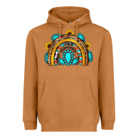 Meerkat western gemstones sunflowers rainbow Heavyweight Hoodie - OliviaCreatesArt