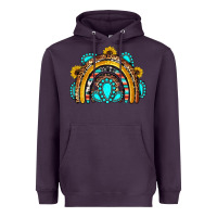 Plum western gemstones sunflowers rainbow Heavyweight Hoodie - OliviaCreatesArt
