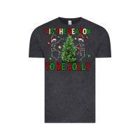 Vintage Black Tis' the season to be Jolly Vintage Tee - NancyCooperArtShop