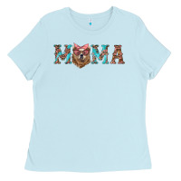 Baby Blue mama with bear Ladies Tee - Artiststas